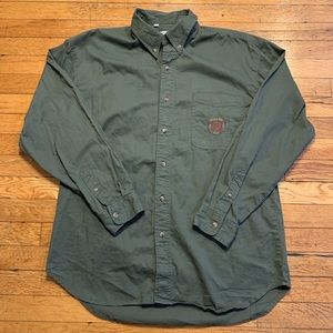 90s Army Green Bugle Boy Buttondown